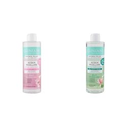 CLINIANS HYDRA PLUS agua micelar activa antiestrés para pieles secas o sensibles, con Extracto de Malva, 400 mL & HYDRA PLUS agua purificadora micelar activa para pieles mixtas o grasas