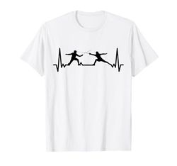 Scherma Gioco scherma cardiogram sportiva Fencing scherma Maglietta