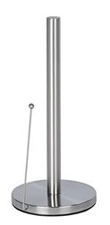 Wenko Suporte de rolos de papel de cozinha Clayton aço INOX, aço inoxidável, 15 x 33 x 15 cm, prata mate