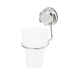 Compactor BESTLOCK Bath Copo para escovas de dentes, RAN7807, cromado, 8 x 11 x 15,5 cm