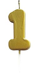 Ciao, Gouden cijferkaars 1 (6 cm), 21441
