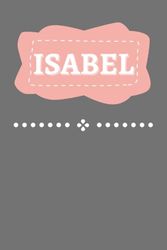 ISABEL: A Personalized Notebook for Girls Named Isabel