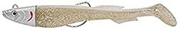 Berkley Powerbait Power Sardine - Leurre Souple Polyvalent Texan pour la Pêche en Mer, Founit avec deux Paddle pour le Lieu, Bar, et autres Carnassiers, Blackminnow FIIIsh, Snow White, 20g | 12cm