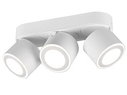 Trio Leuchten LED plafond inbouw en opbouwlamp Taurus 652910331, metaal wit mat, incl. 3x 3,5 Watt + 3x 1,5 Watt LED