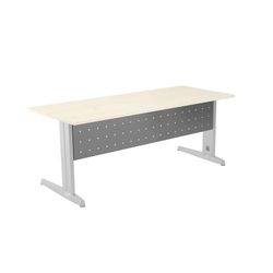 Brightium Jupe métallique - Jupe de Bureau Grise de 160 cm pour Tables de la série Metal, fabriquée en matériau résistant et Durable.