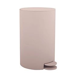 MSV, Poubelle à cosmétiques Modèle Osaki, 3 litres, Couvercle, Poubelle à Pédale pour Toilettes Salles de Bain, Compact, Petit Espace, avec Récipient intérieur Amovible, Beige