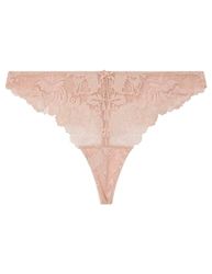 Women'secret Perizoma Pizzo Microfibra Rosa Lingerie, XL Donna