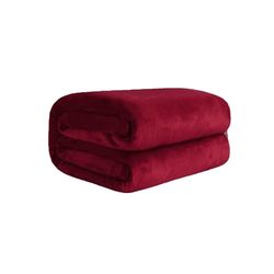 Komfortec Extra Warm Cuddly Blanket, Fluffy, Blanket, Fleece Blanket, Oeko-Tex Certified, Super Soft, 150 x 200 cm, 450 g/m², Bordeaux