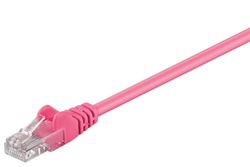 Goobay 95220 CAT 5e verbindingskabel, U/UTP, magenta, 10 m lengte
