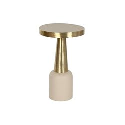 MESITA AUXILIAR METAL 40,5X40,5X65 CREMA