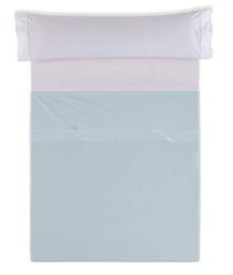 Sábana SABANA ENCIMERA Kleur Azul Hemelsblauw - Cama de 105 50% Algodón / 50% Polyester - 144 Hilos Gramage: 115