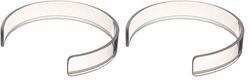HOMECRAFT Invisible Food Guard, Reusable Snap-On Plastic Ring Fits 8.5"-10" Plate, 1.25" High Crystal Clear Plastic Plate Ring, Kitchen Aid with Sure Fit to Prevent Spills, Dishwasher Safe Guard