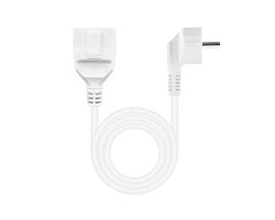 Cable de alimentación - alargador schuko de 3 m, Color Blanco, Ideal para múltiples Dispositivos eléctricos. Flexible y Resistente. *