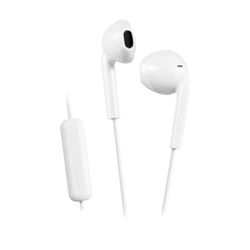 JVC HA-F17M-W-E koptelefoon, hard rubber, ovale vorm, afstandsbediening met microfoon, zweetbestendig, 1 m lange kabel met 3,5 mm audiostekker, wit