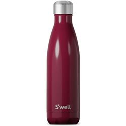 S'well Bouteille d'eau originale, cerise sauvage, 500ml. La bouteille isotherme garde les boissons froides et chaudes - Bouteille d'hydratation en acier inoxydable sans BPA pour les déplacements.