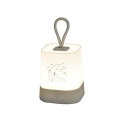 Bébé Douceur, Veilleuse Nomade Silicone Led à Piles 8 x 8 x H16 cm Gris Nuage Essen'Ciel
