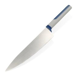 Tasty Chef Coltello 20 cm, lama affilata in acciaio inox, resistente coltello da cucina con manico ergonomico morbido (colore: blu, grigio, argento)