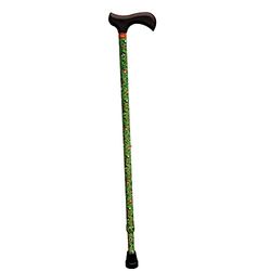 Queraltó Extendable Aluminium Walking Stick Green Flowers