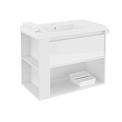 Bath+ - Mueble 1 cajón y 1 estante con lavabo de resina bsmart