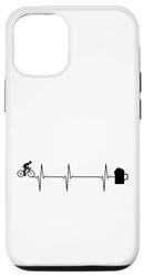 Custodia per iPhone 12/12 Pro Bicicletta birra ECG battito cardiaco ciclismo frequenza di impulso