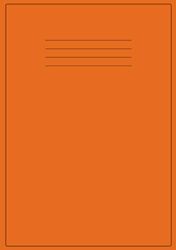 Half Plain Half Lined Exercise Book A5: Top Blank and Bottom 20mm Wide Ruled Notebook for kIds | 100 Pages, 90gsm White Paper | Children's Write and ... Learning, Classroom Writing Supplies - Orange
