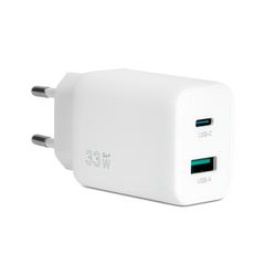 VulTech Universele oplader CC-367PDCUGWH 2 poorten Type-C + 1 USB-poort PD67 QC 3.0 GaN 67W PPS - compacte afmetingen