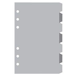Exacompta - 14222E - Recharge intercalaires pour Organiseur Exatime 14 - Jeu de 7 intercalaires gris