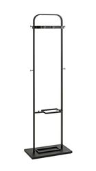 HAKU Möbel Modern Coat Stand Chrome Black Metal Dimensions W 54 x H 175 x D 30 cm