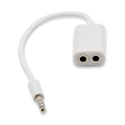 LAGE Adaptador de Cable Doble Jack de 3,5 mm para Escuchar en Pareja, Divisor 1 Entrada Macho 2 Salidas Hembra, Divisor para Compartir Audio Compatible con Auriculares Smartphone Tablet Móvil Estéreo