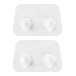 VIGAR - Pack de 2 Ganchos Adhesivos - Colgador Doble - 11,6 x 7,5 x 7,5 cm - Modelo Compact - para Colgar Llaves, Toallas, Ropa o Trapos - Adhesivo 3M - Hasta 4 kg - Blanco
