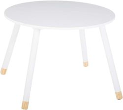 Table Basse Jeunesse pour Enfants - Mobilier créatif - Table Ronde - 60 x 43 cm, Blanc