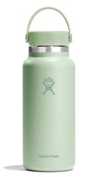 Hydro Flask - Wide Mouth - Vattenflaska 946 ml 32 oz - Vakuumisolerad rostfri vattenflaska med Flex-topp - Aloe