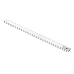 Emuca - Kaus LED-lampa uppladdningsbart via USB och med strömbrytare, L600 mm, mattanodiserad, plast och aluminium