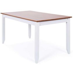 Inter Link - Mesa - Mesa de sala de jantar - pinho branco maciço envernizado à água - Placa castanha - Westerland 1.2