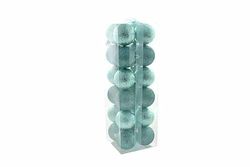 PARTENOPE L.Lucido-Glitter Tiffany Sfere 6cm 24pz, Come da Foto