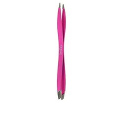 DUPLY Pince à épiler double pointe fine/oblique fuchsia