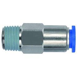 Ger. Clapet anti-retour "Blue Serie" - Schl. Pour un diamètre extérieur de 6 mm de diamètre, R 1/8 a. Charge maximale : 10 bars, plastique/MS vern.