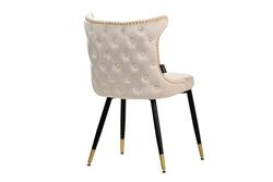 SILLA TACHUELAS VELVET BEIGE HARPERS 54x55x96 CM
