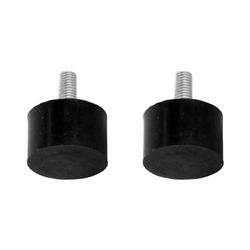cyclingcolors 2x Silentblock goma soportes de amortiguación de vibración Amortiguador de choque coche moto tractor, macho sólida M6x20mm 25x17mm