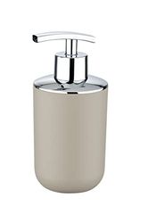 WENKO Dispenser sapone Brasil taupe - infrangibile Capacità: 0.32 l, TPE, 7.3 x 16.5 x 9 cm, Tortora