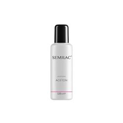 Semilac 100% Pure Acetone Salon Strength Nail Polish Remover For Gel Nail Polish Soak Off Gel Polish Acrylic Nails And Fibreglass Extensions. Dermatologically Tested. 125ml