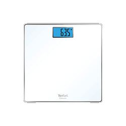Tefal Classic Personenweegschaal, 31 x 31 cm, maximale capaciteit 160 kg, schaal 100 g, display met achtergrondverlichting, batterijen inbegrepen, PP1501V0, wit