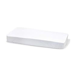 Cambrass - Lençol-capa de algodão - Lençol ajustável com borracha, roupa de cama para bebé com tratamento Sanitized, berço 70 x 140 x 19 cm branco