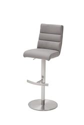 Robas Lund Tabouret de Bar Gris glacé, Tournable 360°, Optique Nubuck, Chaise Bar réglable en Hauteur, Giulia B