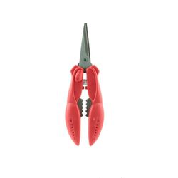 COOK CONCEPT Easy Make KD3246 Ciseaux Pince Crustacés, INOX + PP, Rouge, 17.80 x 5.50 x 2 cm