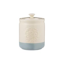 Mason Cash Home to Roost 1 Litre Storage Jar Stoneware Folk-Inspired Hen and Cockerel Style, Airtight Kitchen Canister, Tea, Coffee, Sugar, Rice, Durable, Everyday Kitchenware