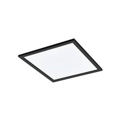 Eglo connect.z Panneau LED connecté Salobrena-Z, plafonnier 45 cm, lampe de plafond intelligente ZigBee contrôlable par appli et commande vocale, blanc chaud - froid, dimmable, noir