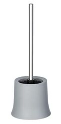 WENKO Escobillero WC Basic gris, Gray, 5.5 x 15 x 5.5 inch