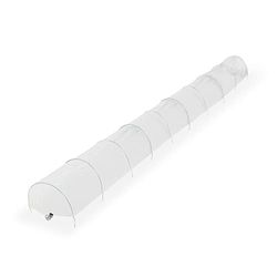 Relaxdays Serra a Tunnel per la Coltivazione, Lunga 7 m, Telo in PVC, con 10 Archi, per Fragole e Verdure, Trasparente, Acciaio