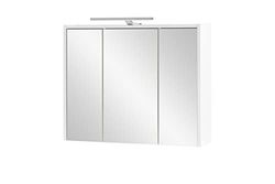Schildmeyer Carlos - Armadietto a specchio, materiale a base di legno, vetro, metallo, bianco, 74,5 cm